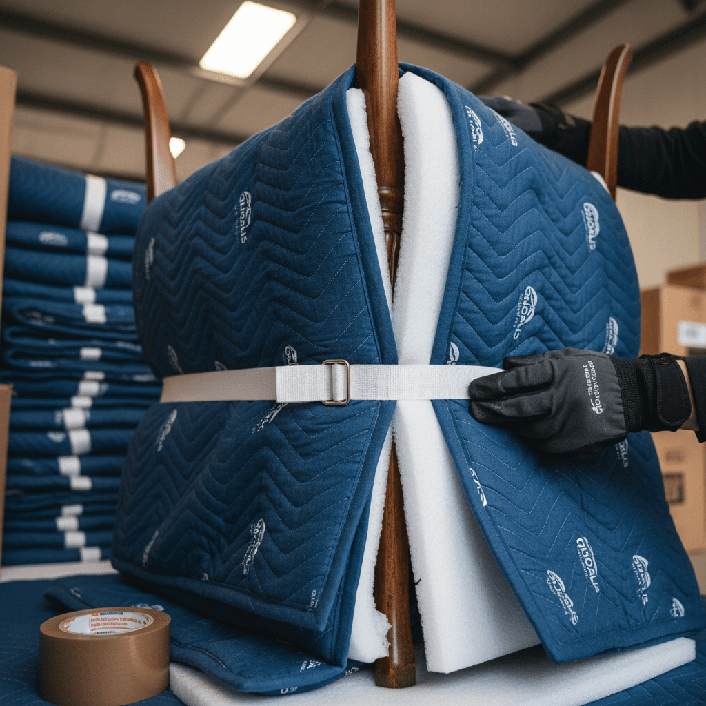 Embalaje de una silla de madera